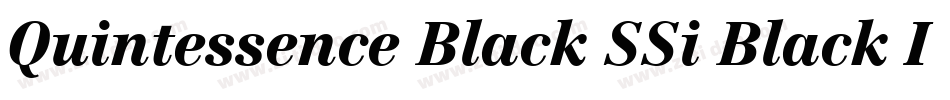 Quintessence Black SSi Black Italic字体转换